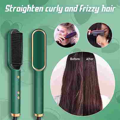 🌟 Stylish Hair Straightening Comb for Women 🌈
