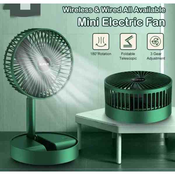🌬️✨ Telescopic 3-Speed USB Fan for Office, Bedroom & School 🌟